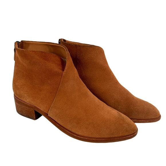Soludos Venetian Leather Suede Brown Boots Booties Size 7.5 - Picture 1 of 8